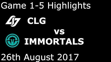 CLG vs IMT Game 1-5 Highlights 2017 NALCS SUMMER SPLIT PLAYOFFS FULL HIGHLIGHTS SEMIFINAL #1