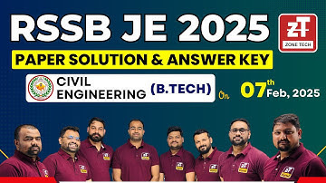 RSSB JE Paper Analysis | RSSB JE 2025 Paper Answer Key & Solution | RSSB JE Civil Paper Analysis