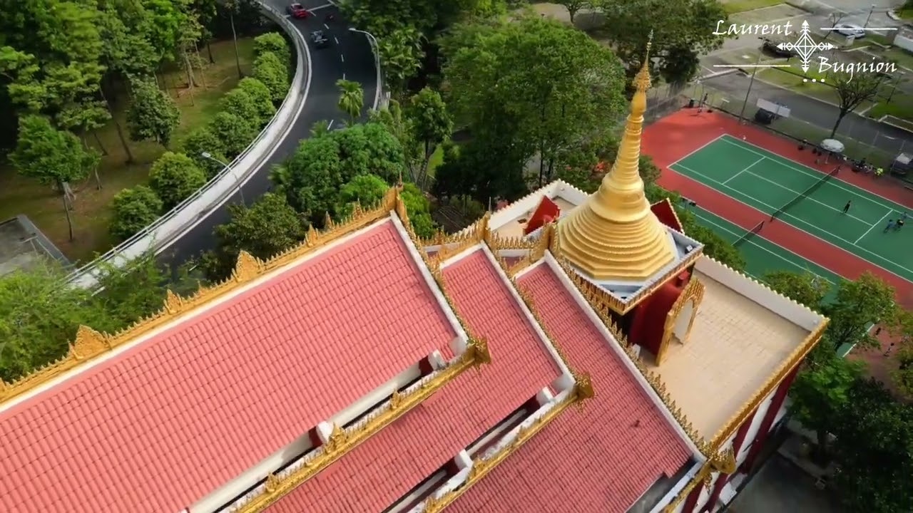 Burmese Buddhist Temple, Novena, Singapore, rough cut 