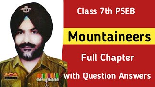 class 7th english chapter 6 mountaineers question answer pseb class 7 english lesson 6 activities