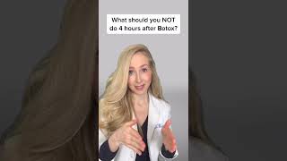 dermatologist on what not to do after botox #shorts