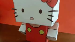 Kağıttan Hello Kitty Yapımı | DIY Origami Hello Kitty | How to Fold Paper Hello Kitty