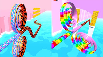 Spiral Rider! Very Satisfying And Relaxing ASMR Slicing Game