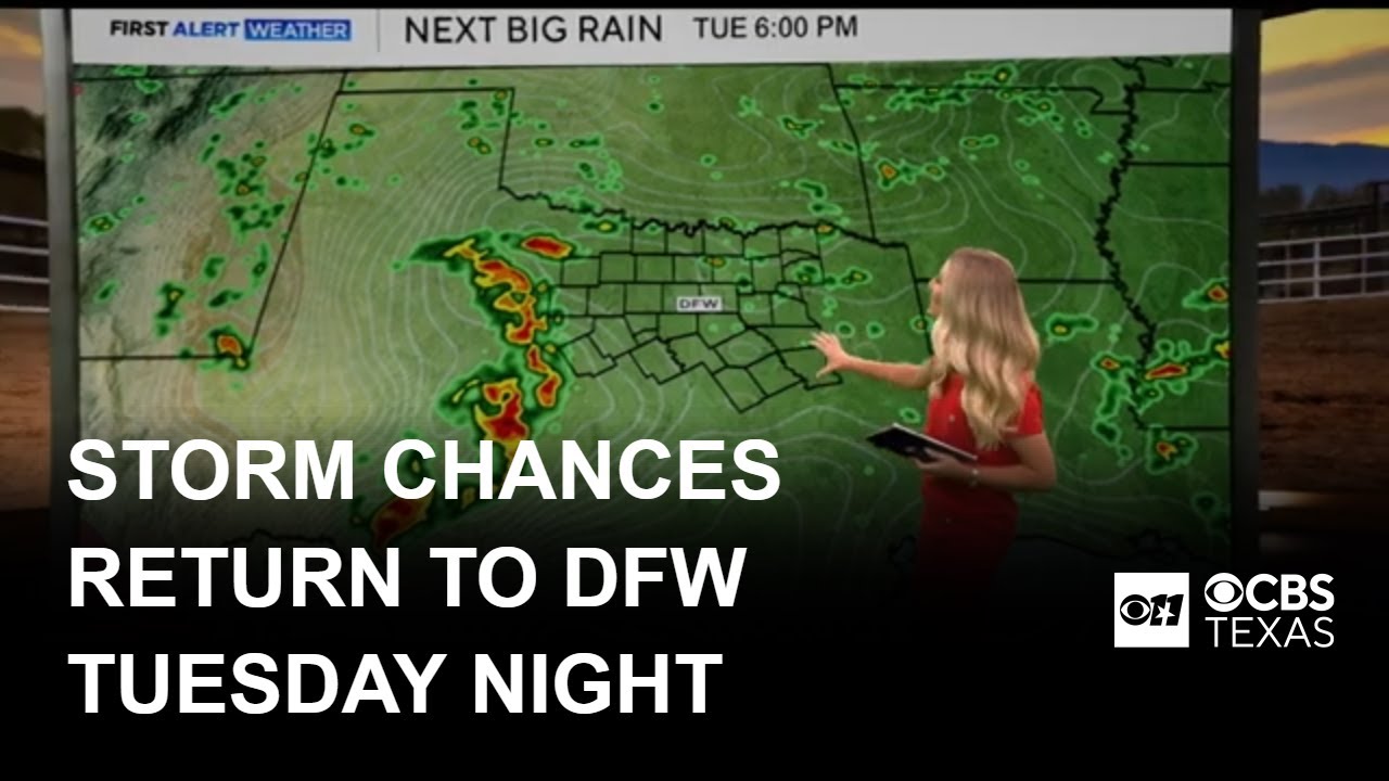 Storm chances return to North Texas with flood risk Tuesday night - YouTube