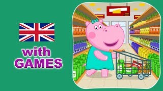 Hippo Pepa in the Supermarket | Learn English With Games