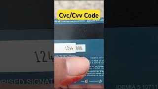 Cvc In Debit Card Cvc Code For Atm Card Debit Card Cvv Code