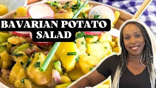 Bavarian (German) potato salad with cucumber