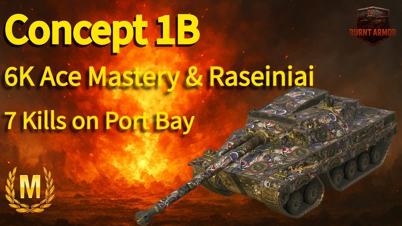 105. Concept 1B with 7 kills, 6034 damage and Ace Mastery on Port Bay