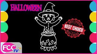 Kids Halloween 2017 / Halloween Coloring Pages. How to Draw & Teach your Children learn colours