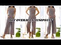 DIY Overalls🌻Pinafore Jumpsuit /How to Make Wide Leg Overall/ 手作り服+ソーイング/ Sewing Tutorialㅣmadebyaya