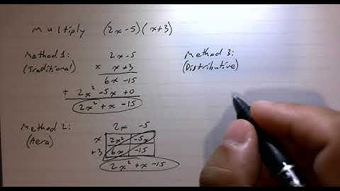 Multiplying Two Binomials Three Ways