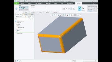 Round Creo Parametric Set Mode and Transition Mode