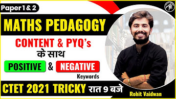 MATHS PEDAGOGY | CONTENT WITH PYQ