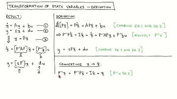State variable control 8: Transformation of state variable models, Part 2