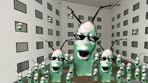 Too many Plankton Aughhhh Nextbot in Liminal Hotel  #gmod #plankton #aughhh #horror #nextbots #scary
