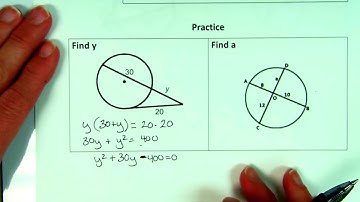 Finding segment lengths of intersecting tangents, chords and secants