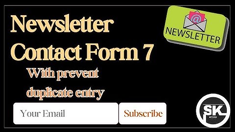 Create a newsletter form with the Contact Form 7 , contact form 7 wordpress tutorial #contactform7
