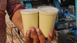 Sugarcane juice - cheruku rasam bandi - Amazing Street Food India - summer special - beat the heat