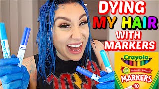DYING MY HAIR WITH MARKERS 1 YEAR LATER *Diy Hair Dye*