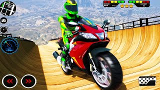SUPER HERO MEGA RAMP MOTOR BIKE RACING GAMES - Impossible Motorcycle Stunts Racing Games For Android screenshot 3