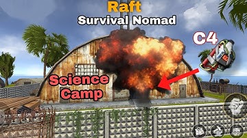 Raft Survival: Ocean Nomad Science Camp | Use c4 - Android Gameplay