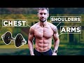 DUMBBELL HOME PUSH (Chest, Shoulders, Triceps) Workout! Build Muscle at Home...