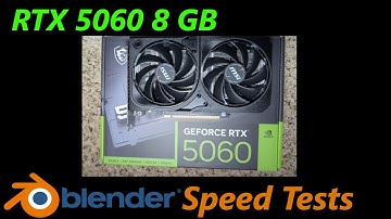 Nvidia RTX 5060 Blender Rendering and Viewport Speed Tests (Vulcan vs OpenGL backends!!)