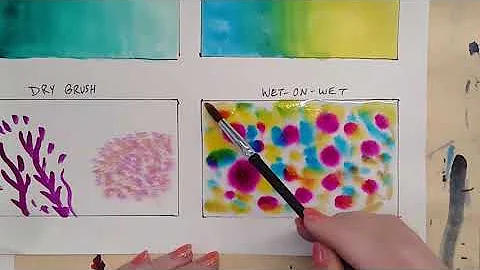 4 Watercolor Techniques - Basic & most commonly us...