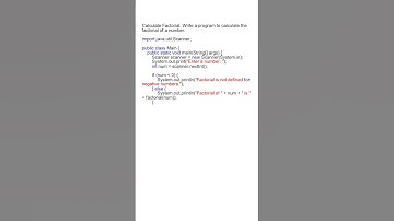 Java Program: Calculate Factorial of a Number #coding  #java #javadevelopment