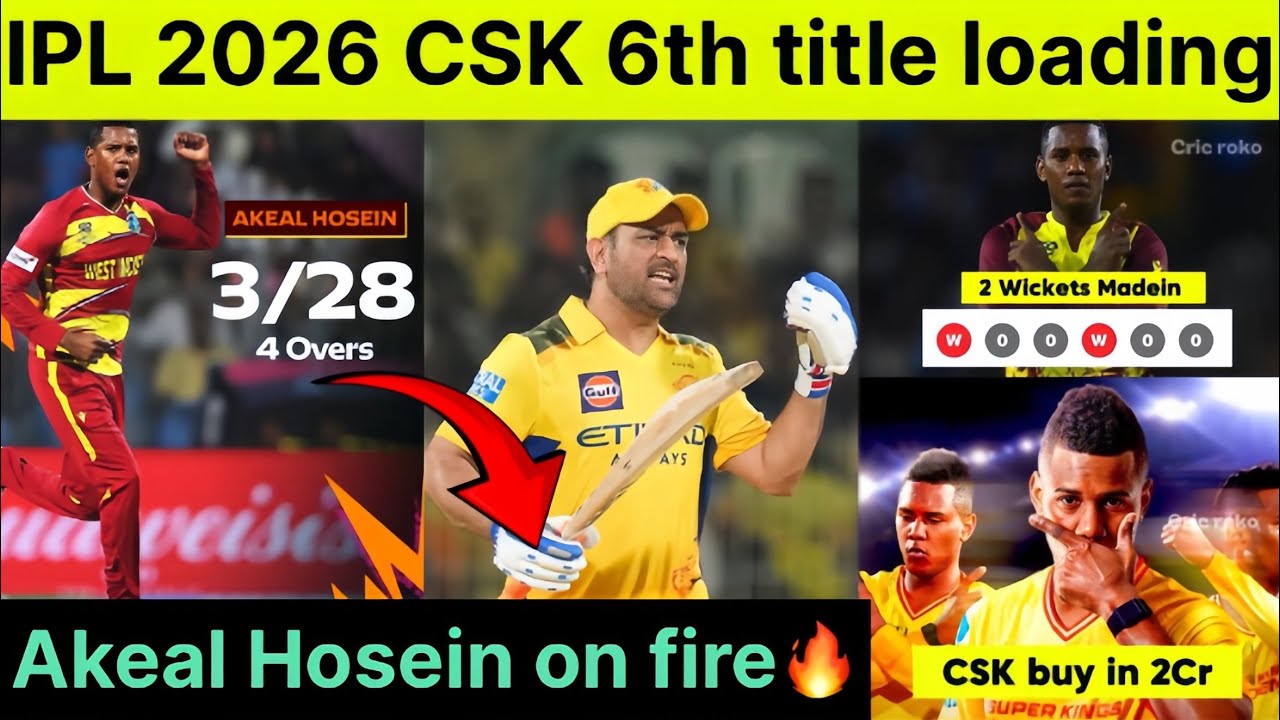 IPL 2026 CSK players looks dangerous 🙀| 6th TITLE LOADING 🤔| #csk #ipl2026 #akealhosein #msdhoni 
