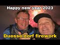 Happy new year 2023 Duesseldorf firework we got stuck in traffic with the car