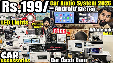 सोच से भी सस्ता Android Stereo मात्र,199/- LED Light Car Accessories Market in Dehi Car Audio System