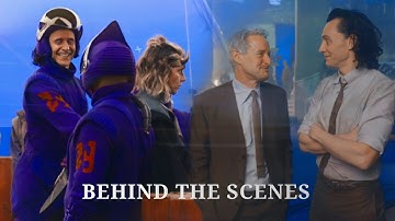 Tom Hiddleston behind the scenes of the Loki series