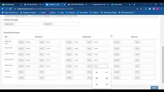 Cadastro Horario estagios