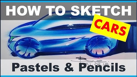 Car Sketching Tutorial P31 - using color Chalks Nupastels