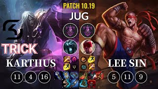 SK Trick Karthus vs Lee Sin Jungle - KR Patch 10.19