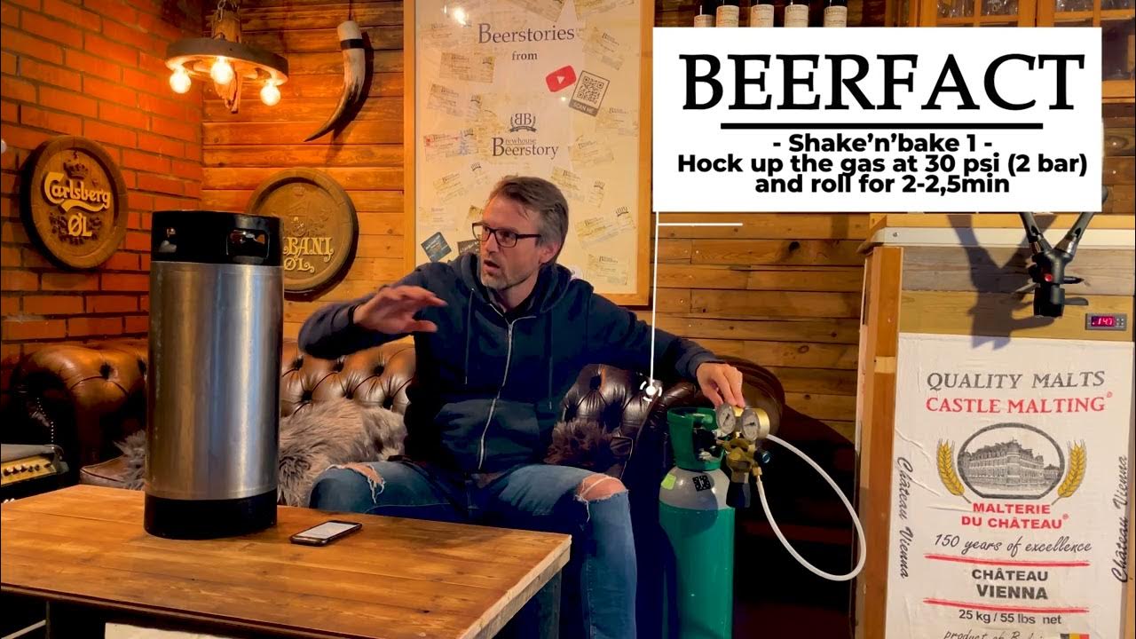 How to force carbonate beer in 2min without special equipment shake