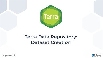 Terra Data Repository: Creating Datasets