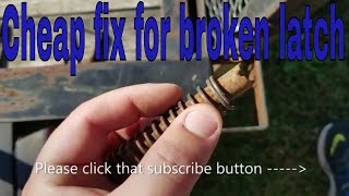 DIY trailer gate spring LATCH REPAIR for cheap Replacement utility fix broken Carry-on