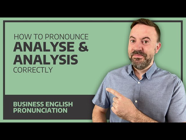 How to Pronounce Analyses 
