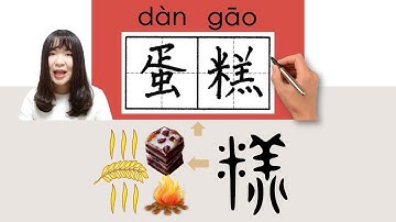【NEW HSK3】_#HSK3#_蛋糕/dangao/(cake) How to Pronounce/Say/Write Chinese Vocabulary/Character/Radical