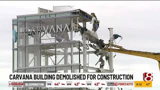Carvana building demolished for I-465 interchange construction