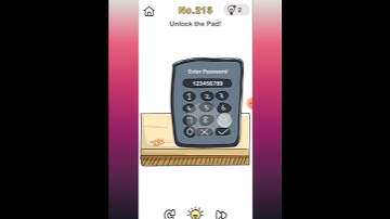 Brain Oit level 213 Unlock the pad