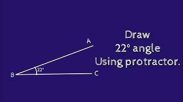 How to draw 22 degree angle using protractor. shsirclasses.