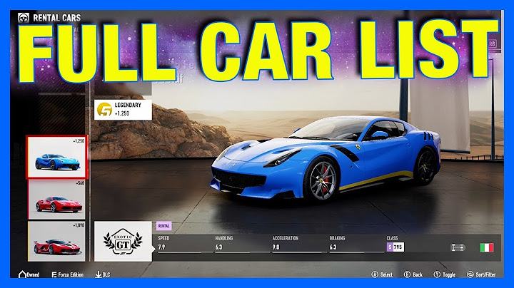 Forza Motorsport 7 : FULL CAR LIST + DLC CARS + FORZA EDITION CARS!!!