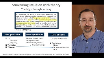 Marco Fornari: Structuring intuition with theory: The high-throughput way