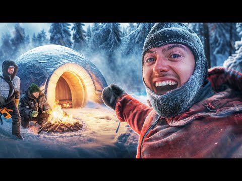 48H POUR CONSTRUIRE UN IGLOO À -30°C ! (froid extrême 🥶)