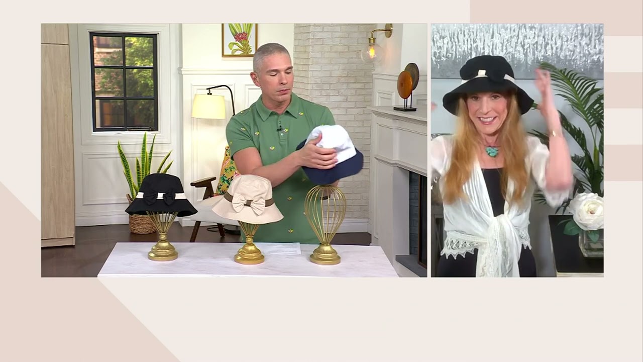 Sprigs Adjustable Bucket Hat with Bow on QVC 