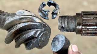 Pinion Was Broken on The Top Due to Seized Thread Nut let's Repair Both Sides With Amazing Way …. by Pk Discovering Technology 13,857 views 3 months ago 25 minutes