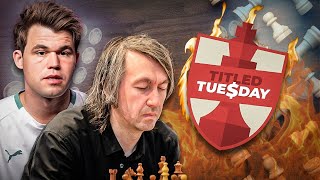 Pilit ng pilit, ayaw ng DRAW ni Magnus! | Carlsen vs Kamsky Titled Tuesday Early Ed. April 2, 2024